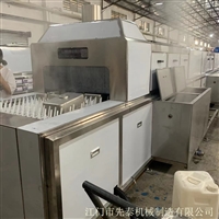 先泰不锈钢烤盘清洗机 通过式喷淋除油清洗线