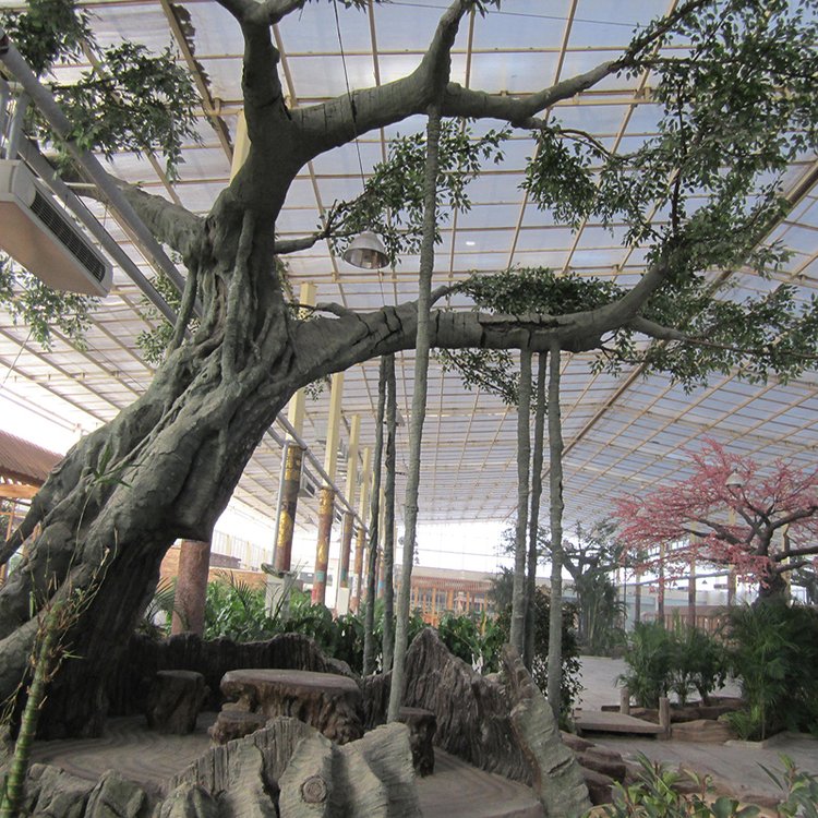 湖南长沙假树 水泥榕树施工 水泥假树制作 甘肃天水假树制作方法