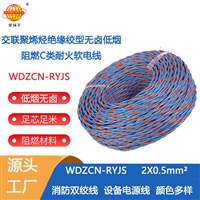 金环宇电缆WDZCN-RYJS2x0.5平方C类阻燃耐火低烟无卤双绞线