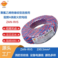 金环宇电缆 阻燃耐火电缆ZAN-RVS2X0.5平方rvs电线