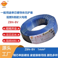 金环宇 b级阻燃耐火电线 ZBN-BV 1平方  bv电线电缆价格