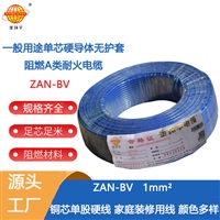 金环宇 A类阻燃耐火电线 ZAN-BV 1平方 单股硬线 铜芯bv电线