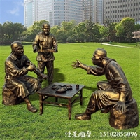 玻璃钢仿铜小商贩人物雕塑 街头民俗人物雕塑 