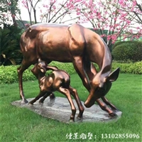 玻璃钢羔羊跪乳雕塑 孝道主题雕塑 