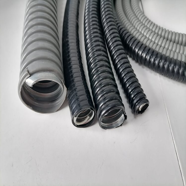 金属可挠性穿线管加工 镀锌钢单扣平包软管dn12低烟无卤金属包覆管-搜