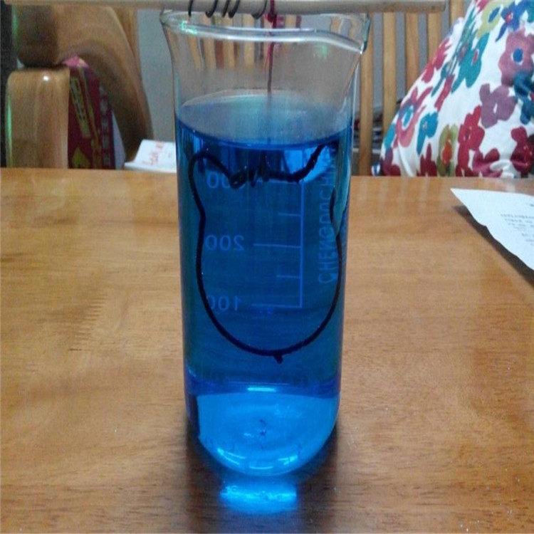 水溶液呈弱酸性,为蓝色,俗名胆矾,石胆,胆子