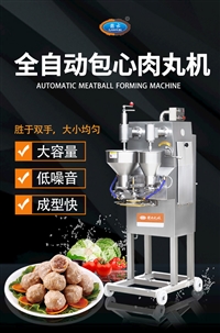 变频调速包心包馅肉丸成型机 实心丸子成型 包子