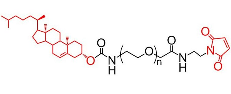 胆固醇-聚乙二醇-马来酰亚，Cholesterol-PEG-Maleimide，修饰蛋白和多肽用