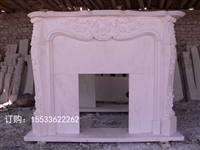 大理石壁炉架欧式石雕客厅定制天然汉白玉石材雕塑简约装饰柜