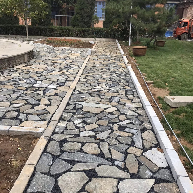 高出云表-青石板碎拼石 青色碎拼石