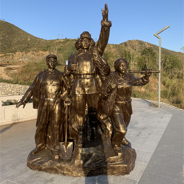 红军长征雕塑玻璃钢红军雕塑