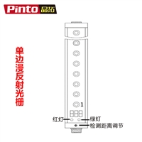 品拓 PTF单边安全光栅外形尺寸与选型