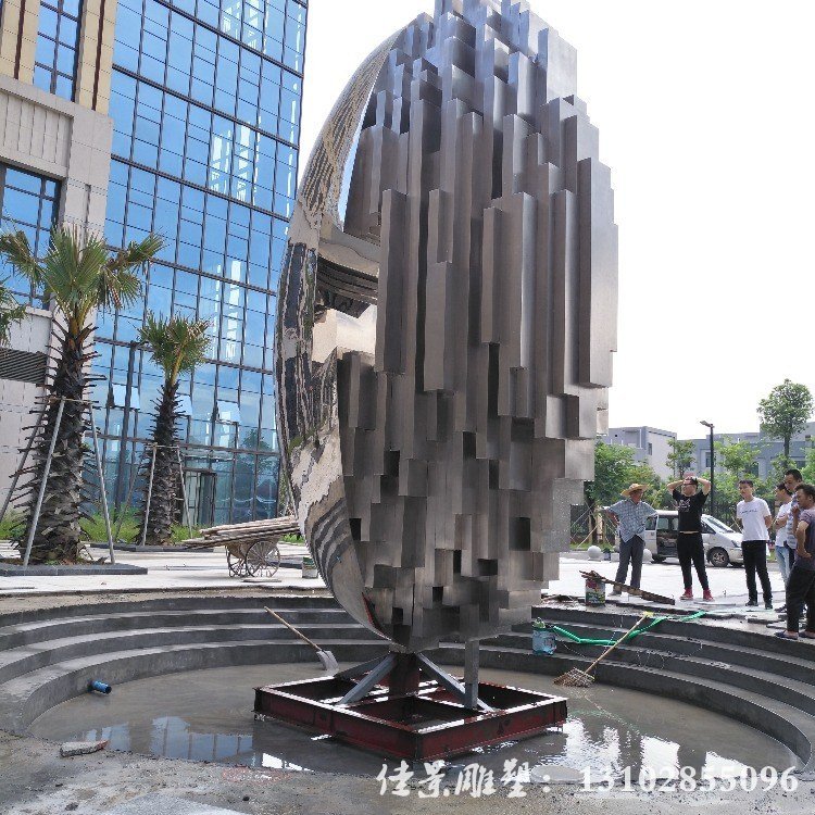 抽象造型广场人物 不锈钢工艺雕塑厂
