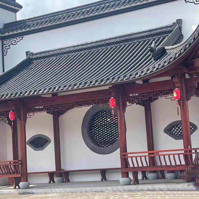 四合院改造仿古铝挂落 仿木纹铝合金门楣 中式装饰铝花格角花