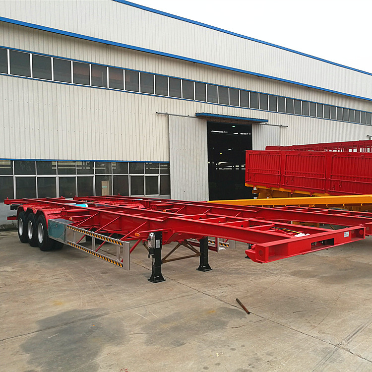 二十尺3轴龙骨式集装箱半挂拖车厂家欢迎来电
