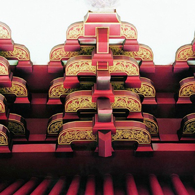 仿古彩绘铝合金斗拱 柱头科铝斗拱 三踩铝合金斗拱定制