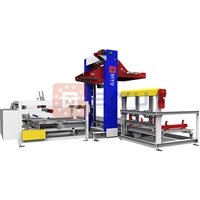 龙门码垛机 饮料包装后道生产线 产能35-55箱包每分钟 配自动加纸板 自动供栈板系统