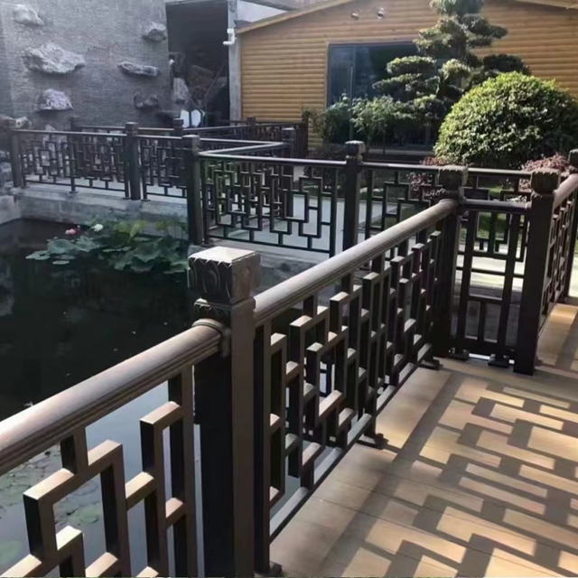 中式仿古铝合金护栏 复古阳台护栏 铝合金护栏杆厂家