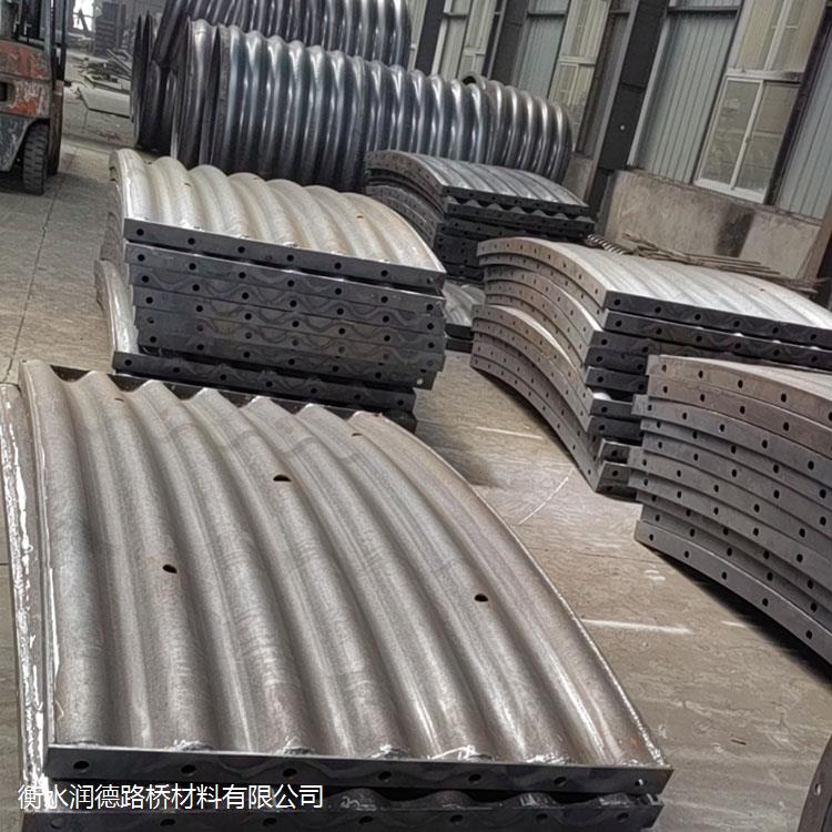 5米隧道钢制波纹管 高分子喷涂金属波纹板 高速路涵洞镀锌波纹涵管