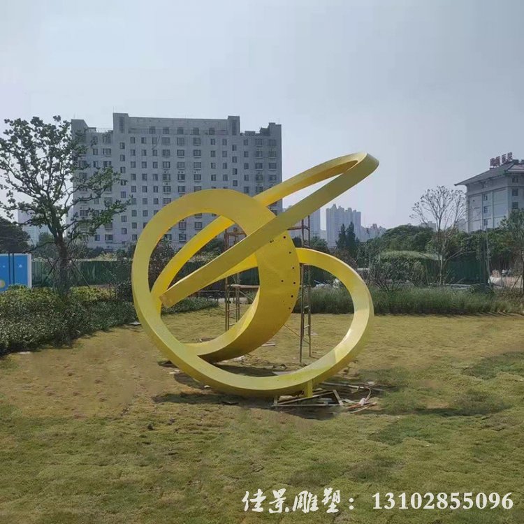 供应不锈钢雕塑创意飘带 抽象金属摆件