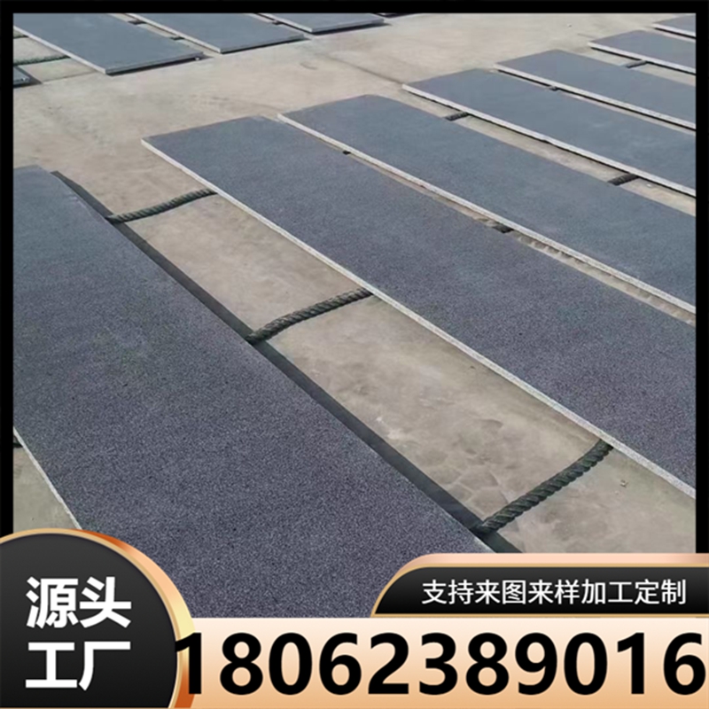 厂家直供漳州654芝麻黑 光面烧面荔枝面板材路沿石 芝麻黑厂家