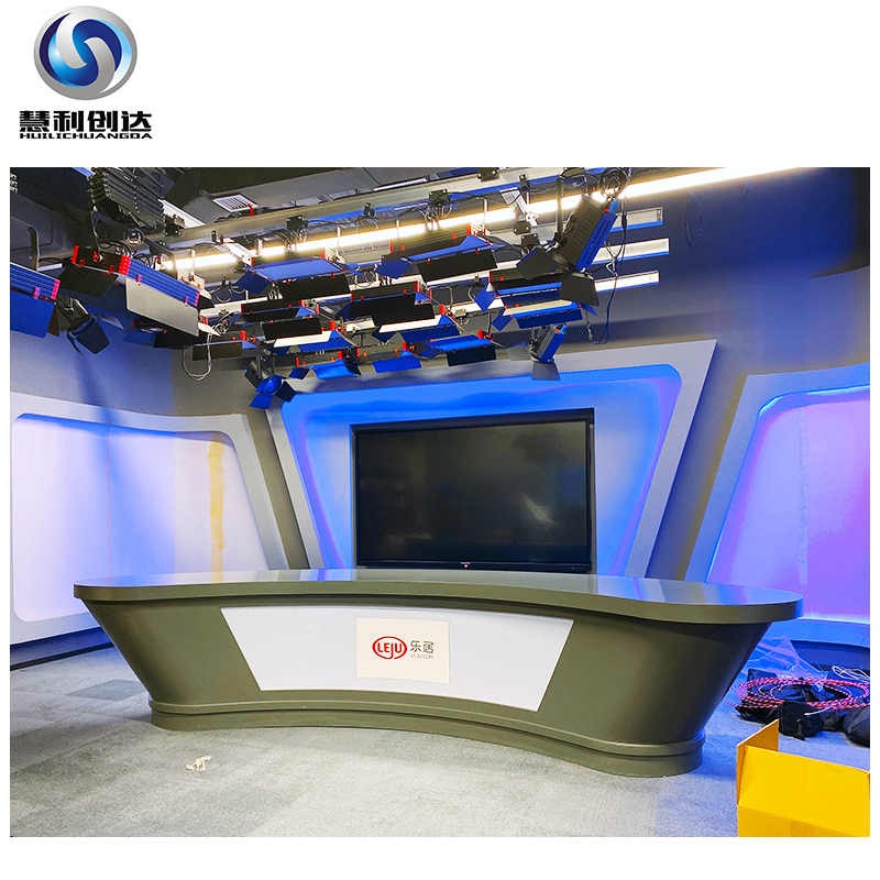  虚拟演播室新闻节目录制 赛事虚拟抠像蓝箱灯光搭建