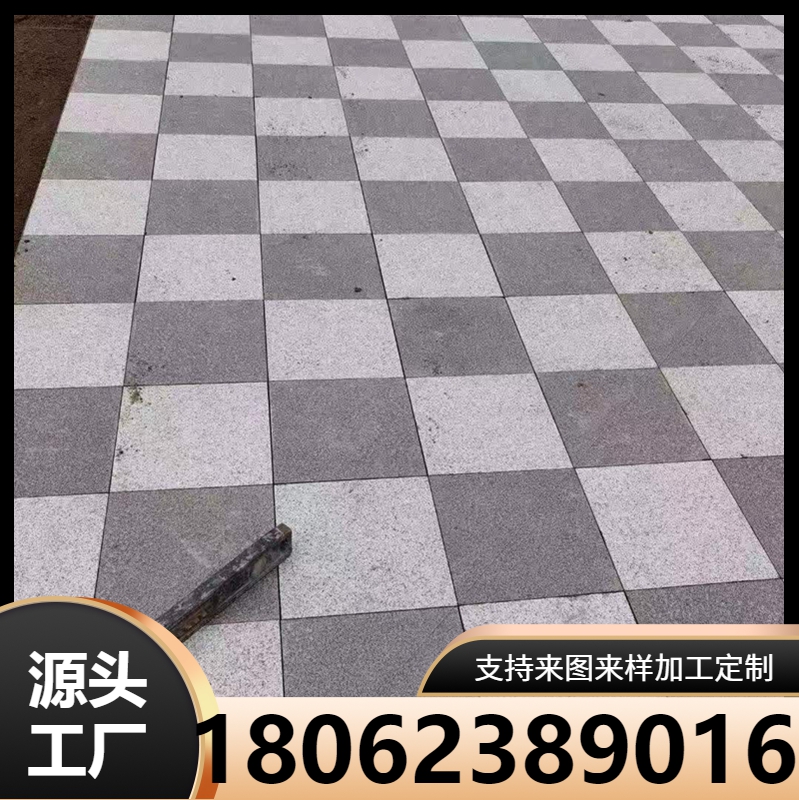 pc仿石材砖生态铺路石，荔枝面芝麻灰PC砖 仿石PC砖生产厂家