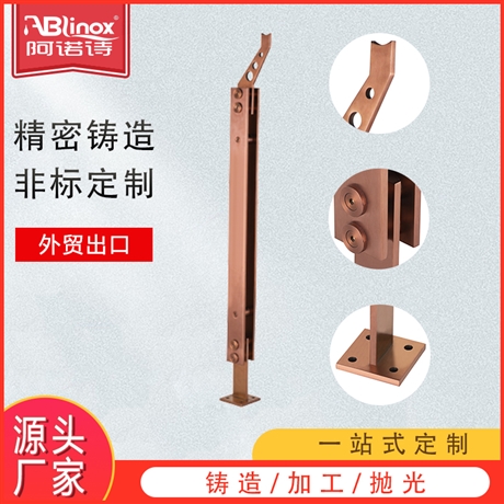 漫步护栏玻璃楼梯扶手栏杆不锈钢立柱阳台立柱38方管玻璃穿管立柱