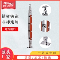 不锈钢楼梯扶手立柱 玻璃阳台护栏 阁楼围栏内卡槽卡玻璃立柱批发