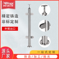 304不锈钢楼梯立柱玻璃楼梯扶手栏杆工程阳台护栏桥梁商场别墅