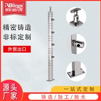 定制304不锈钢楼梯扶手立柱玻璃栏杆桥梁槽钢化玻璃201工程立柱