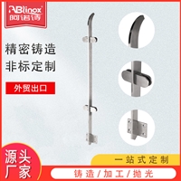 304不锈钢楼梯扶手栏杆不锈钢阳台立柱方管穿圆棒型工程立柱