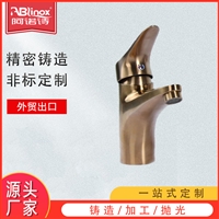 酒店卫生间304不锈钢脸盆龙头冷热精密铸造主体 非标定制