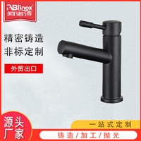 不锈钢表面喷黑厨房龙头 全不锈钢精密一体铸造 根据图纸要求研发