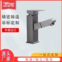 订制洗脸盆卫生间水龙头不锈钢抽拉伸缩面盆洗手池台上冷热龙头