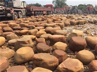 天然台面石石桌石凳 黄蜡石休闲桌凳椅 花园石头茶几