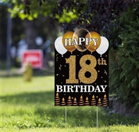 供应万通板生日广告牌 瓦楞板庭院地插 可按图打样生产大货