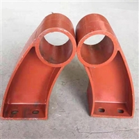 铸铁桥梁支架300*80孔铸铁焊接桥梁护栏支架 牛角护栏支架