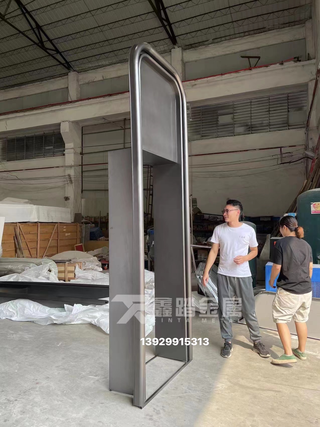 316不锈钢双曲弧形门套 墙体造型装饰  酒店弧形不锈钢拱门门头