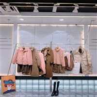 羽绒服棉衣双面尼大衣22冬品牌折扣女装尾货