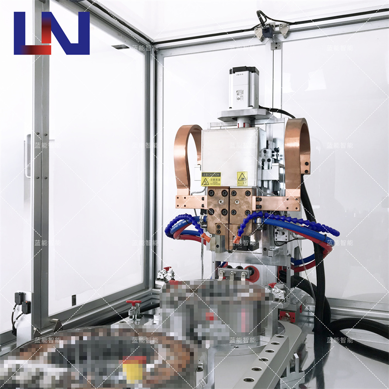 蓝能智能轮毂电机定子端子铜端子铜片热熔焊接机