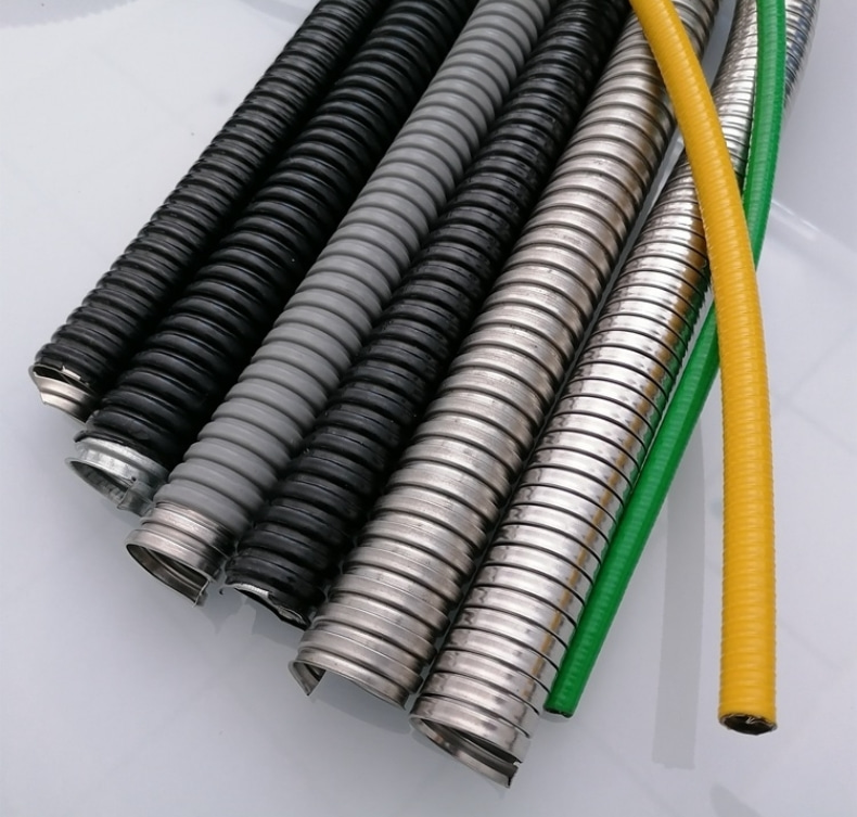 供应p4型抗拉双勾金属软管  不脱扣304双扣电气配管Φ20金属裸管