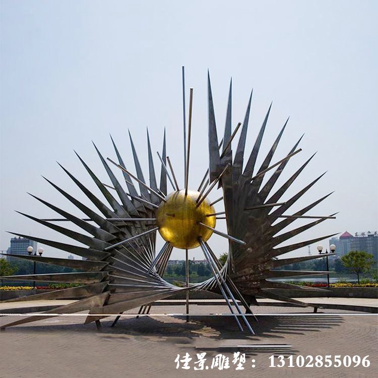 大型不锈钢雕塑定制 镂空抽象圆环