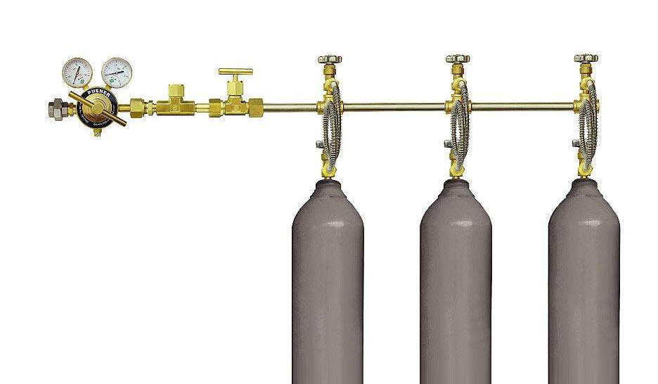 工厂气体供应站氧气自动切换汇流排 集中控制自动汇流排