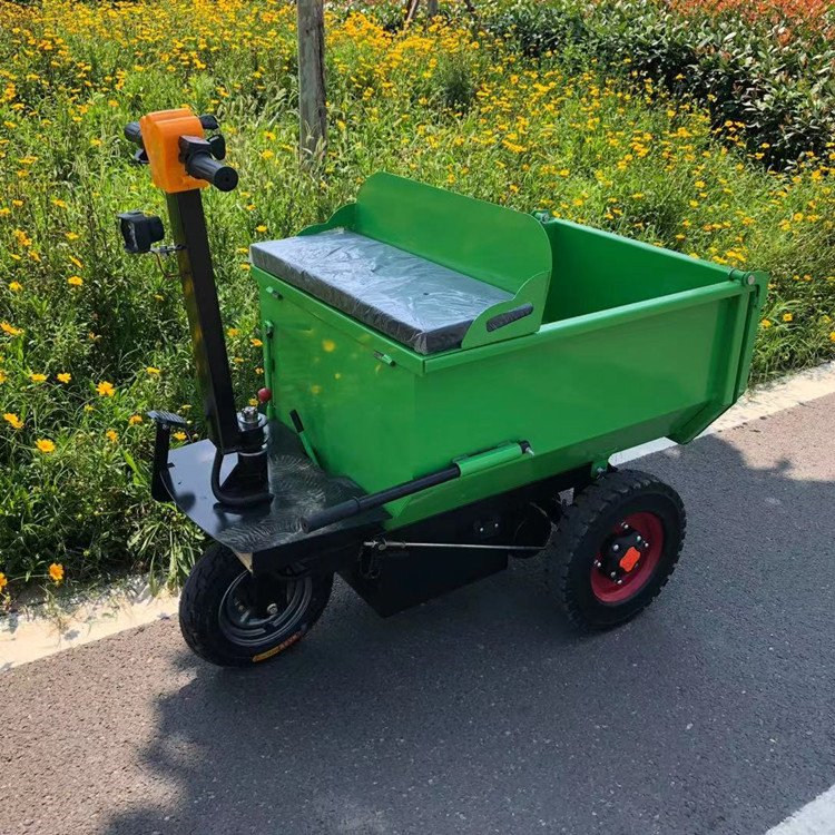 电动运输车 工地小骑兵三轮车 养殖饲料运输车 电动灰斗车翻斗车 -搜