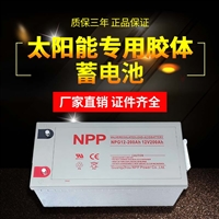 耐普太阳能蓄电池12V200AH NPG12-200 适用UPS电源 NPP电池12V250AH
