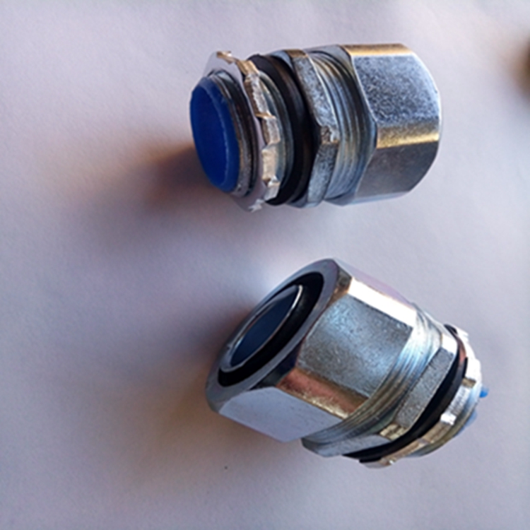 成都供应包塑金属软管接头 g25端接式锌合金外丝接头 防水防尘