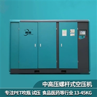 永磁变频中压螺杆空压机 管道试压40公斤 55千瓦5立方
