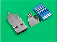 USB 3.0 AM焊线三件套USB3.0公头 医疗连接器插头