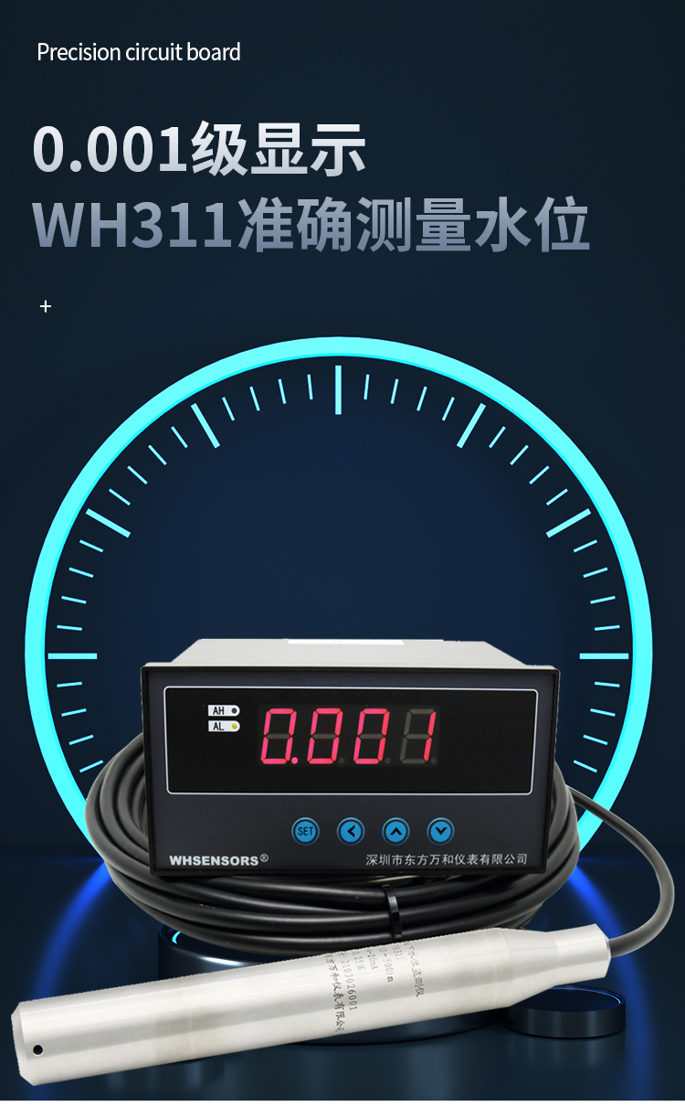 WP435A pressure transmitter large diaphragm anti clogging sewage measurement dedicated - Wanhe WH311